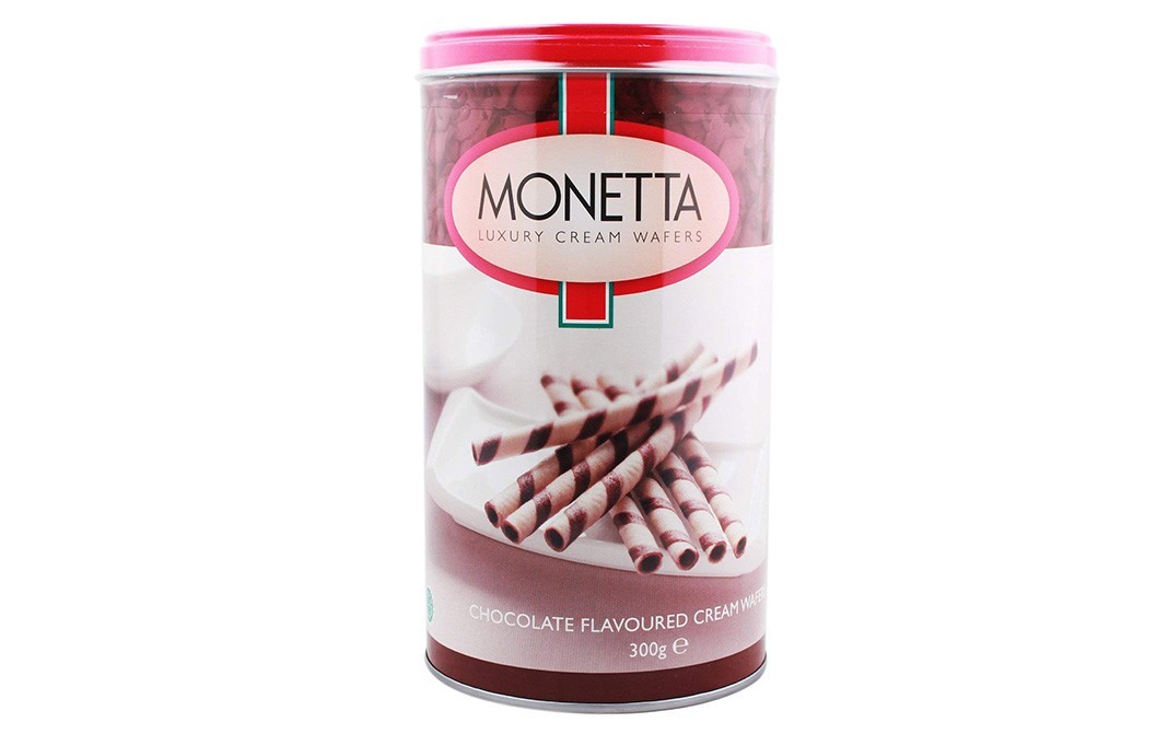 Monetta Chocolate Flavoured Cream Wafers    Container  300 grams